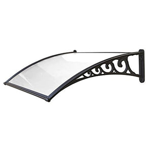 Pensilina Maya in Policarbonato Compatto Satinato 150x100 cm Nero