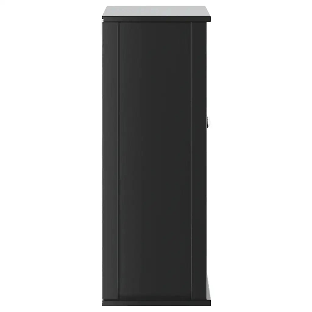 Mobile da Bagno | Armadio da bagno a Muro BERG Nero 69,5x27x71,5cm Legno Massello