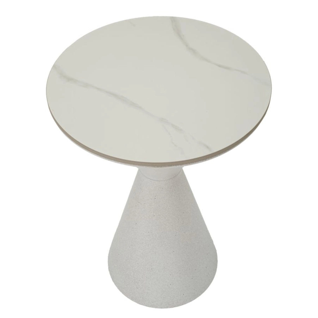 Tavolino VKH527, Bianco, Metallo, 44x44x63 cm