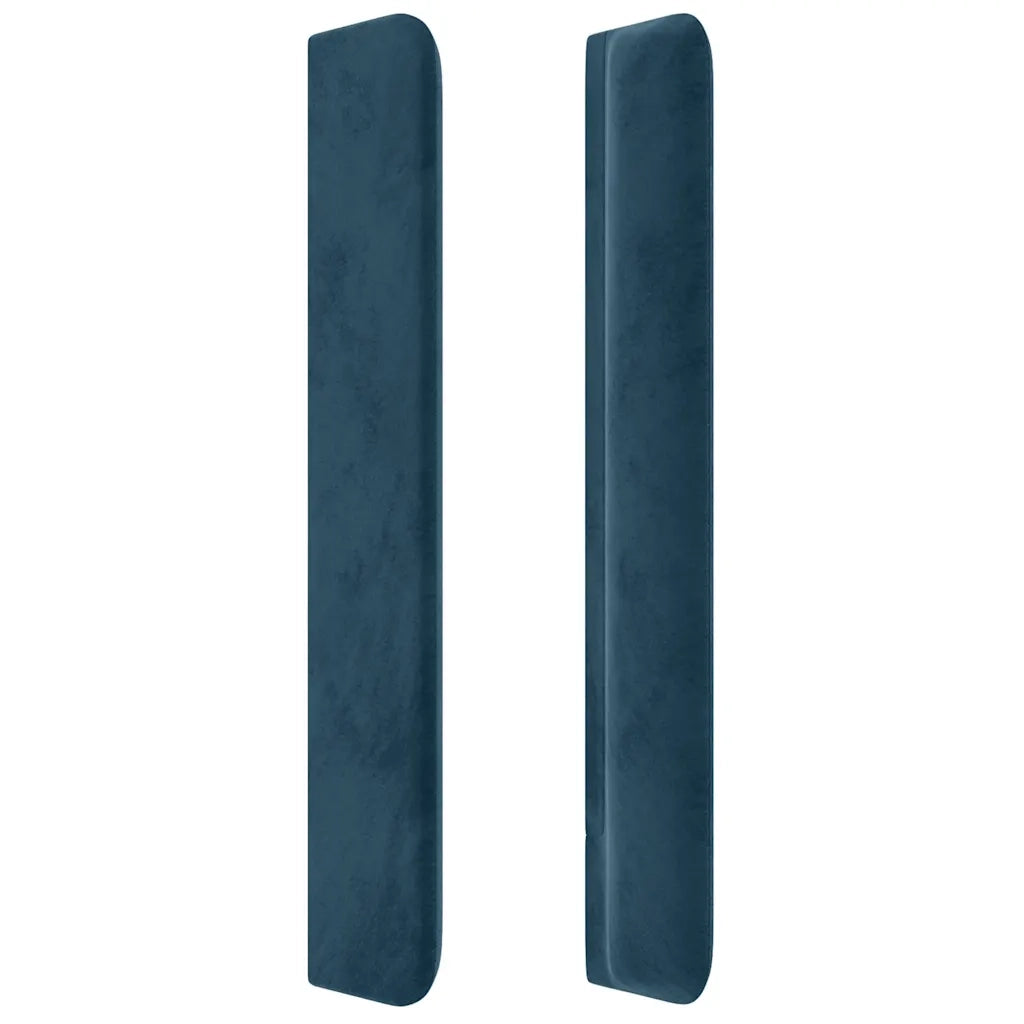 Testiera ad Orecchio Blu Scuro 183x16x118/128 cm in Velluto 3119980