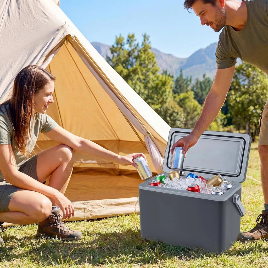 Raffreddatore Rigido Portatile 12L, Ghiacciaia Isolata con Impugnatura Facile da Afferrare, Mantiene il Ghiaccio per 3 Giorni, per Campeggio, Picnic e Pesca