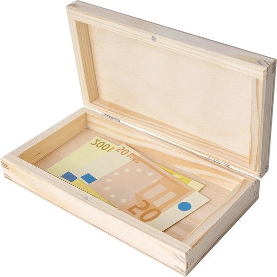 Scatola di Deposito in Legno per Adulti con Coperchio 18 x 10 x 35 cm di Abete Non Trattato Scatola Decorativa Scatola per Cadeau Scatola per Enveloppe di Denaro