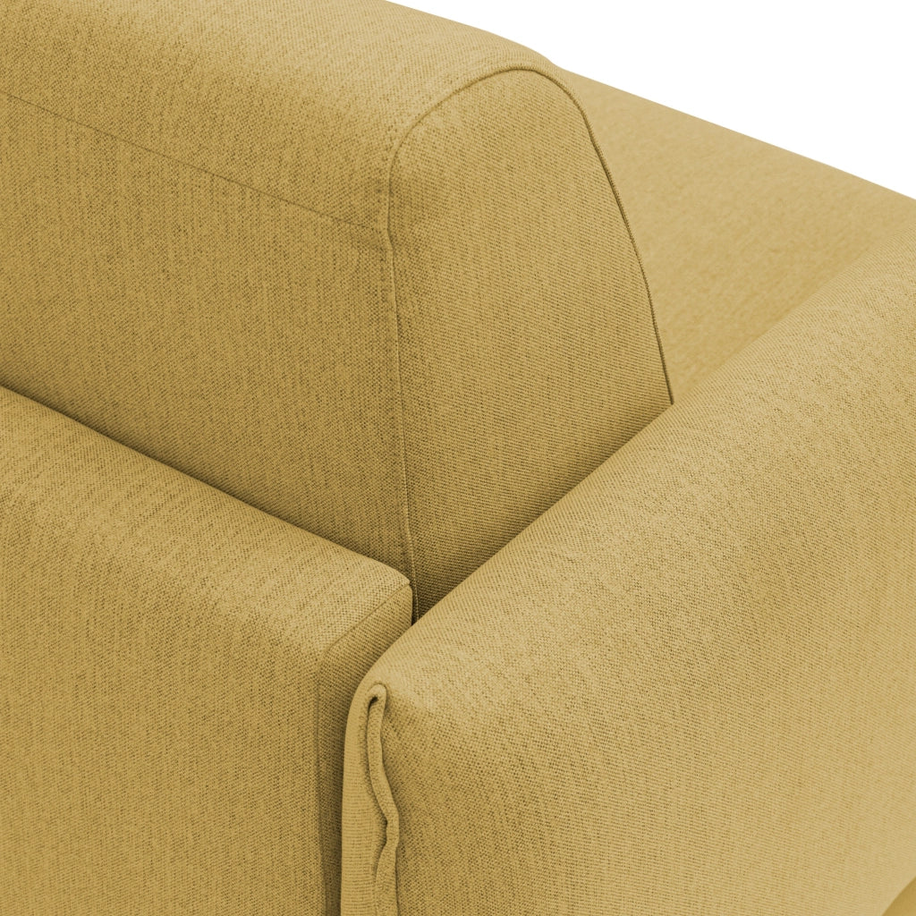 Scarlet Divano letto in tessuto misto cotone impermeabile T19 175 cm (mat.120x197) giallo