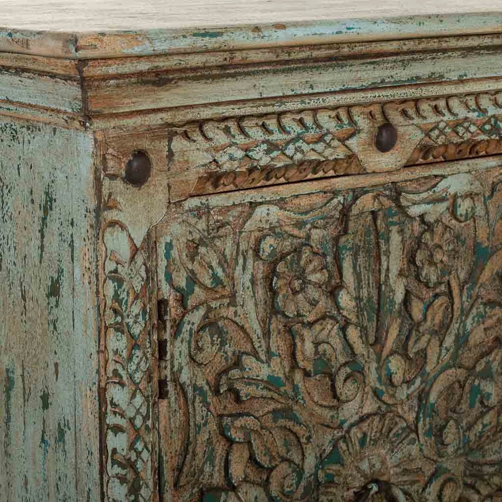 Credenza in legno verde 165x45x76