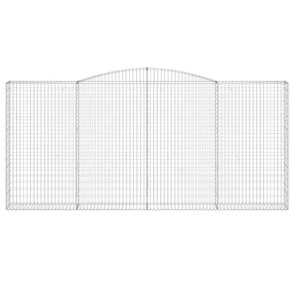 Cesti Gabbioni ad Arco 2 pz 400x30x180/200 cm Ferro Zincato 3146918