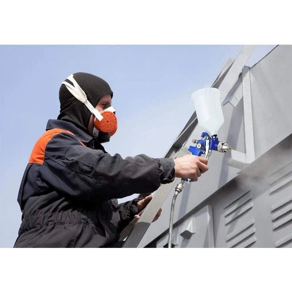 Trade Shop - Aerografo Ad Aria Compressa Ugello 1.7mm Pistola Spruzzo Spray 600ml Verniciare Hvlp -