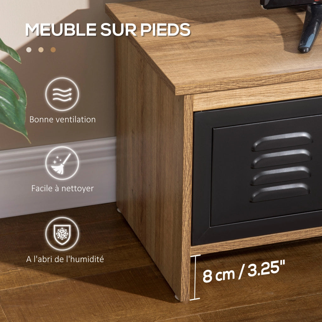 Mobile TV Design Industriale ¨C Zephmum ¨C Nero, Metallo, 110 cm