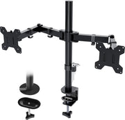 Monitorarm Verstelbare per Due Schermi 13-30 Pollici - Gestione Cavi - VESA 75x75/100x100 - Massimo 8 kg per Schermo