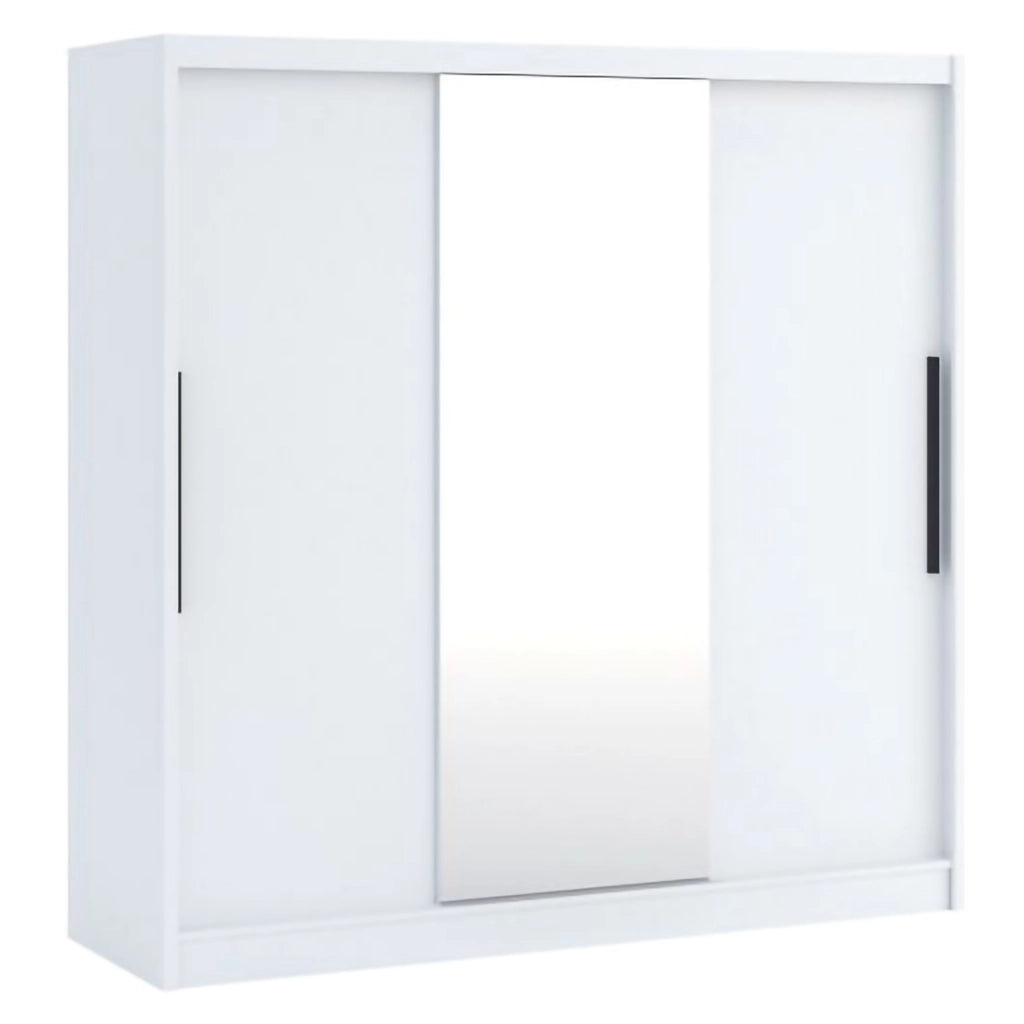 Armadio Camera da Letto Lesitoto, Guardaroba Grande 5 Ripiani, 205x205h cm Bianco