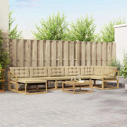 Set di divani da esterno 8 pcs Bianco e Beige 79 x 79 x 37 cm 3388935