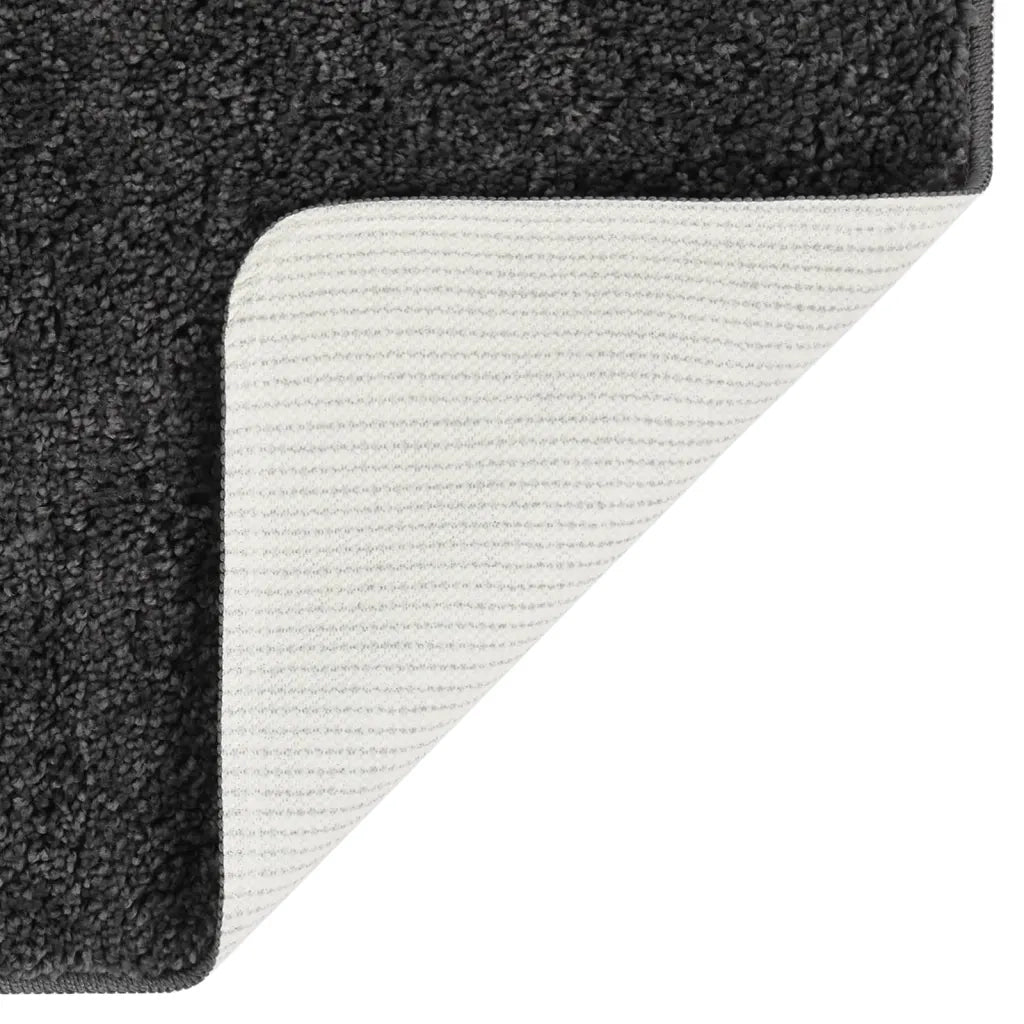 Tappeto Shaggy Grigio Scuro 80x150 cm Antiscivolo 340377