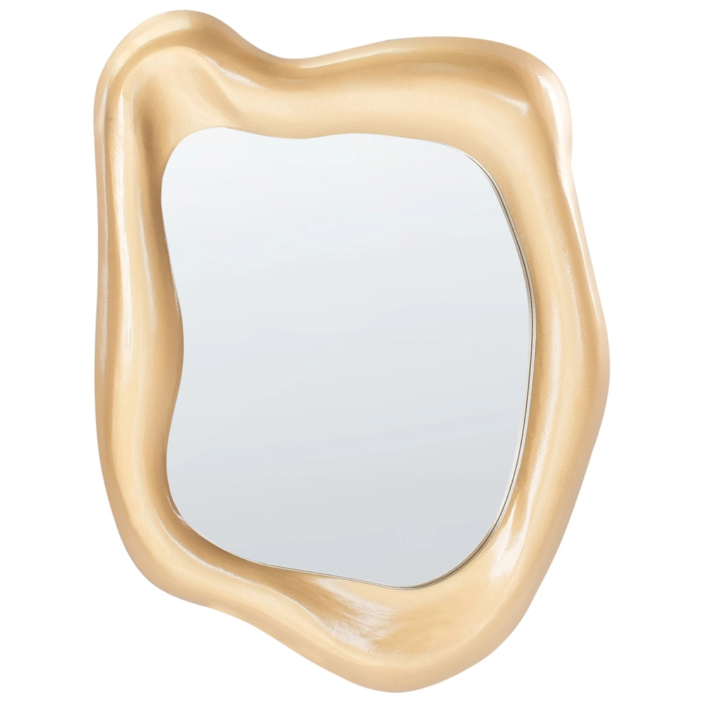 Specchio da parete MDF oro 77x59 cm Forma irregolare Decorazioni Accessori per la casa Decorativi