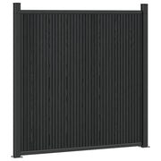 Pannello di recinzione | Recinzione da Giardino WPC e Alluminio Nero