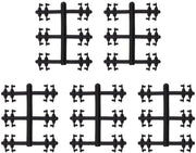 Stopperelli per filo 120 pezzi - Catena in plastica - Sostenibile - Orecchioni - Fermo micro regolabile - 3 x 2,5 mm - Ganci per pesce