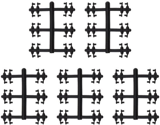 Stopperelli per filo 120 pezzi - Catena in plastica - Sostenibile - Orecchioni - Fermo micro regolabile - 3 x 2,5 mm - Ganci per pesce