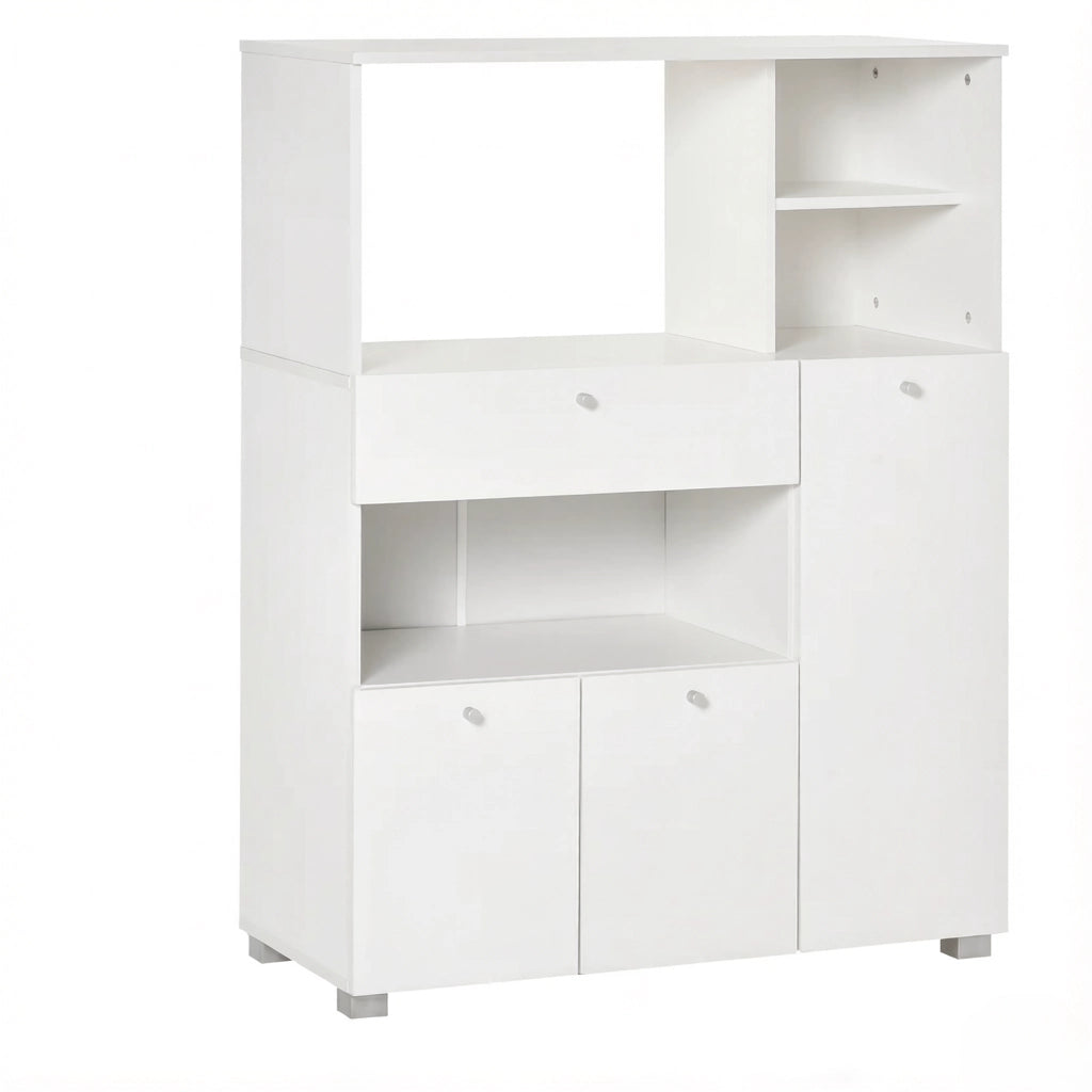 Mobile contenitore da cucina con 2 ante; 4 nicchie; cassetto estraibile; per cucina e soggiorno; 90 × 40 × 120 cm