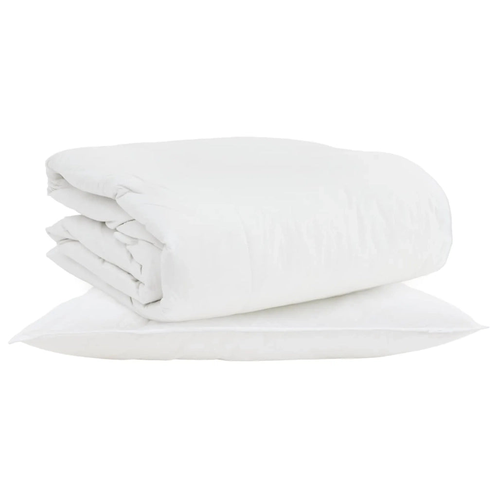 Duvet 2-in-1 con cuscino 2 pcs Bianco Piuma d'anatra 3376363
