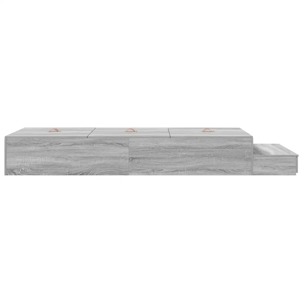 Struttura letto con contenitore con porta Grigio Sonoma 100 cm 3335618