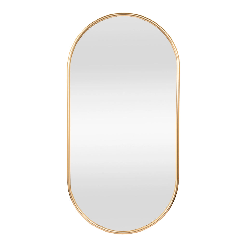 Specchio da Parete Picciano Ovale 40 x 80 cm color Oro [en.casa]