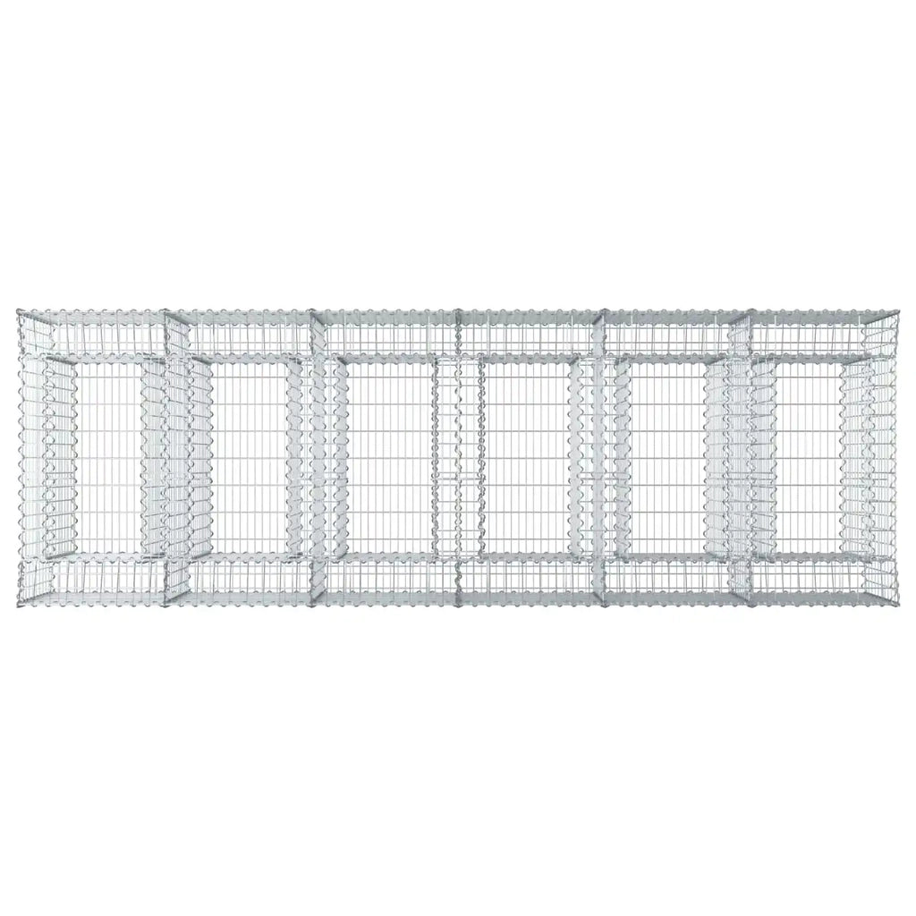 Letto rialzato in gabbione 3 pz Argento CFW9367994