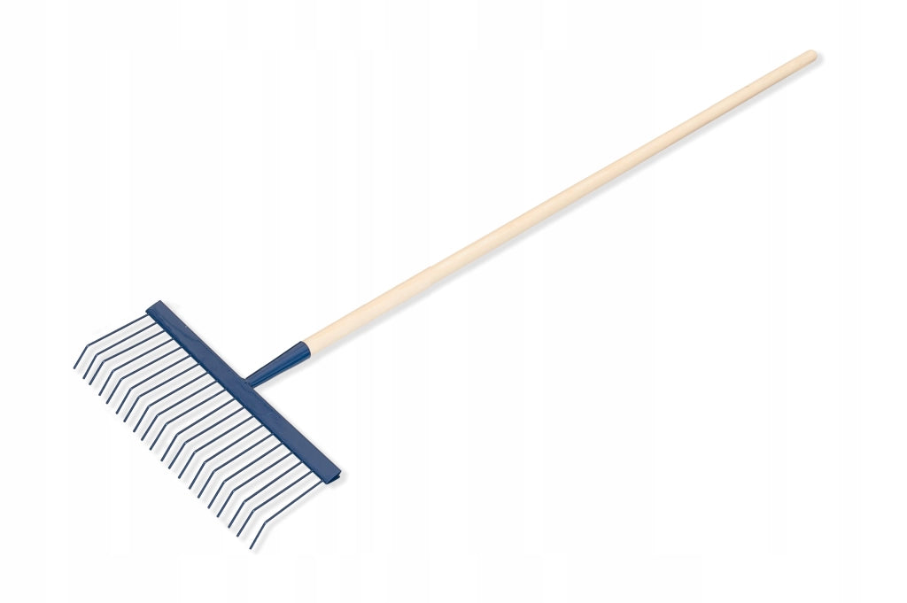 Rastrello per foglie KADAX con manico in legno, 170 cm, universale.