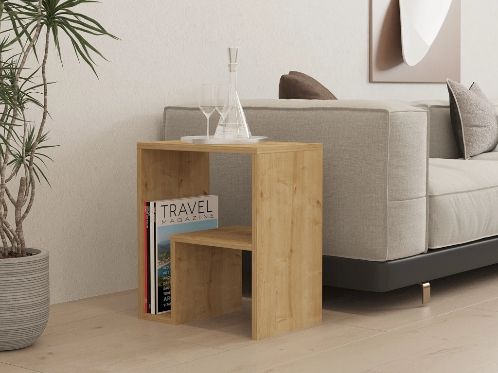 Tavolino in legno "Yepa" - 45 x 29 x 51 cm - Rovere Zaffiro