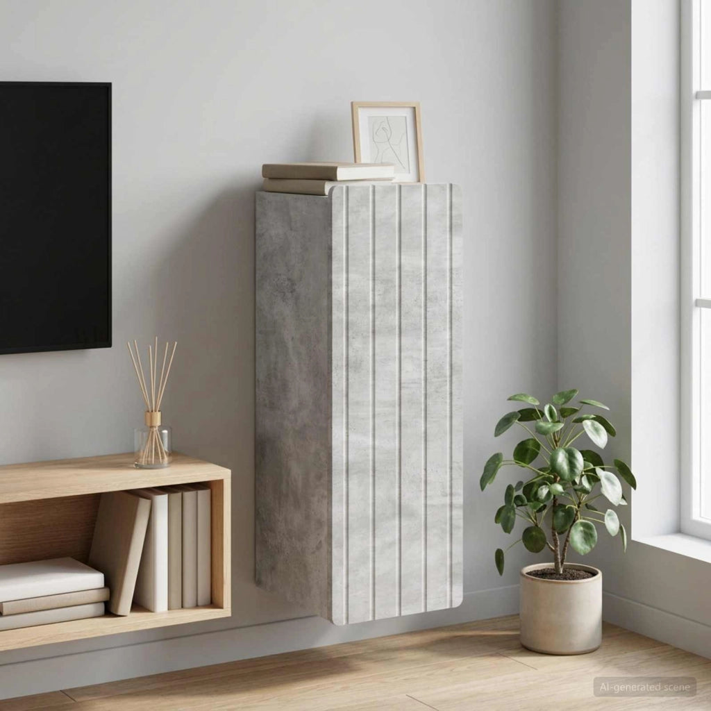 Mobiletto a muro Grigio Cemento 33 x 34,5 x 94 cm 898248