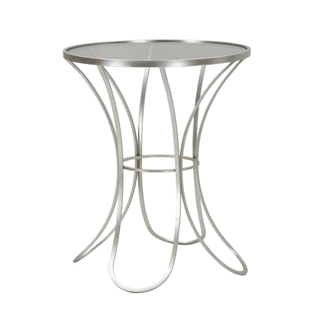 Tavolino VKH564, Argento, Metallo, 56x56x68 cm