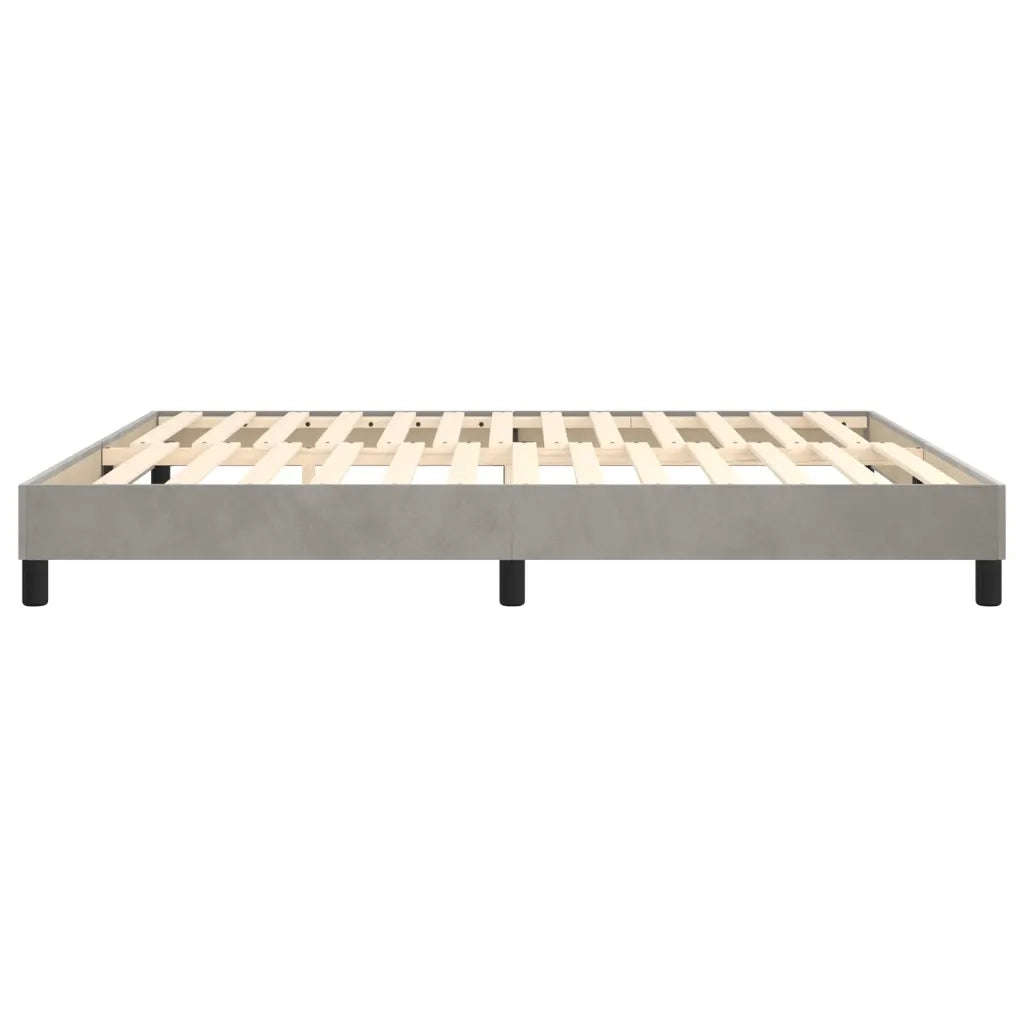 Struttura Letto a Rete a Molle-Giroletto Grigio Chiaro 180x200 cm Velluto 415473