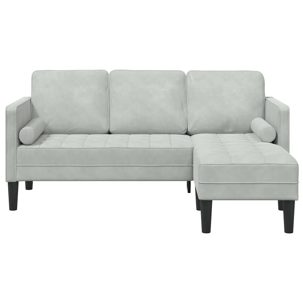 Set di divani con cuscino Grigio chiaro Poliestere 42001925