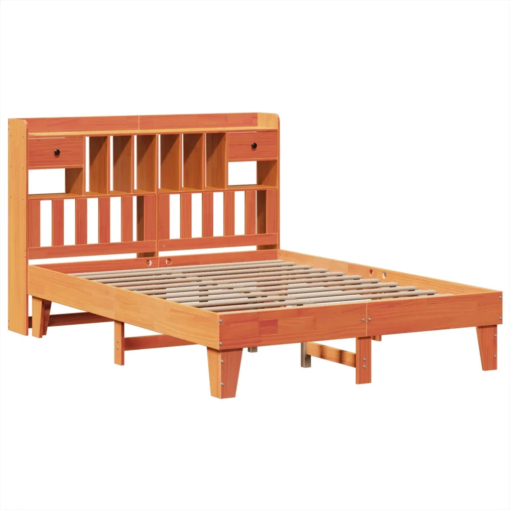 vidaXL Letto senza Materasso Marrone Cera 150x200 cm in Legno di Pino