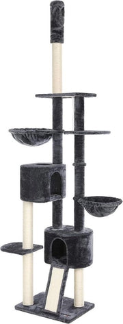 Pavimento a scacchiera per soffitto alto 24-26 m grigio fumo PCT110G01 con panno di sisal per gatti grandi