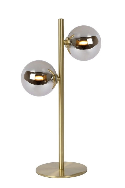 Lucide TYCHO lampada da tavolo 2xG9 oro/grigio metallo/vetro