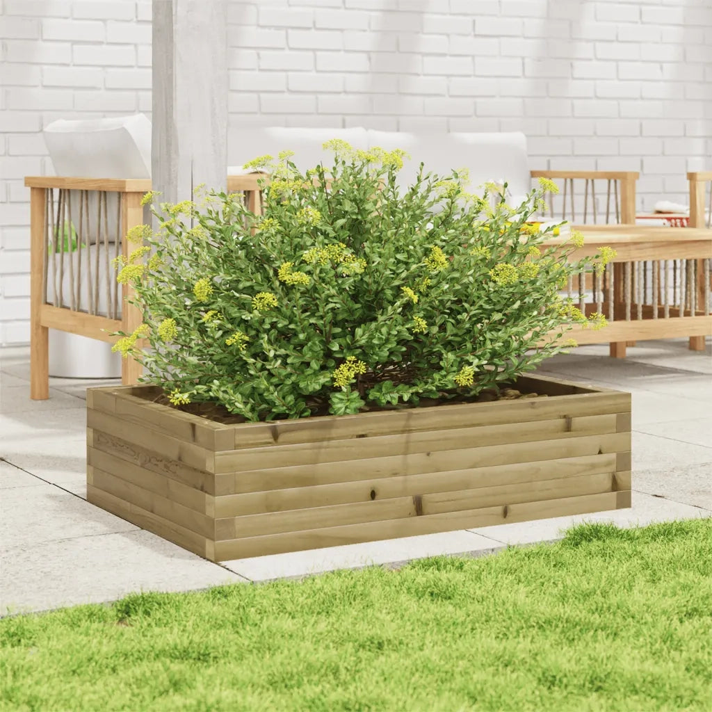Fioriera | Cassetta per fiori | Vaso da Giardino 90x60x23 cm in Legno di Pino Impregnato