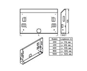 Cassaforma per ventilconvettori ad incasso modello airleaf sli-rsi  Mod.400  dim.(lxhxp)= 915x142x725 mm  Innova srl
