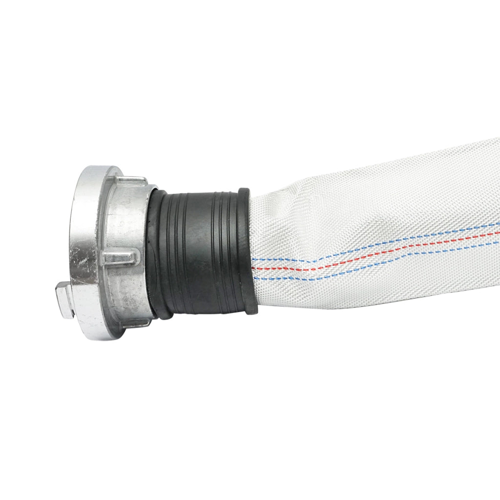 Tubo per irrigazione/pompaggio in PVC 3 toll, lunghezza 20m con raccordi in alluminio, max 10bar, tela Breckner Germany