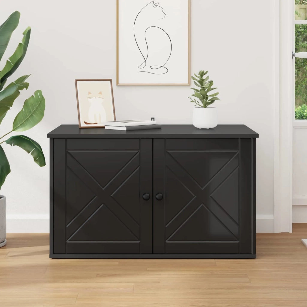 Casa per Gatti Nero 85 x 55 x 50,5 cm Legno multistrato 8000726