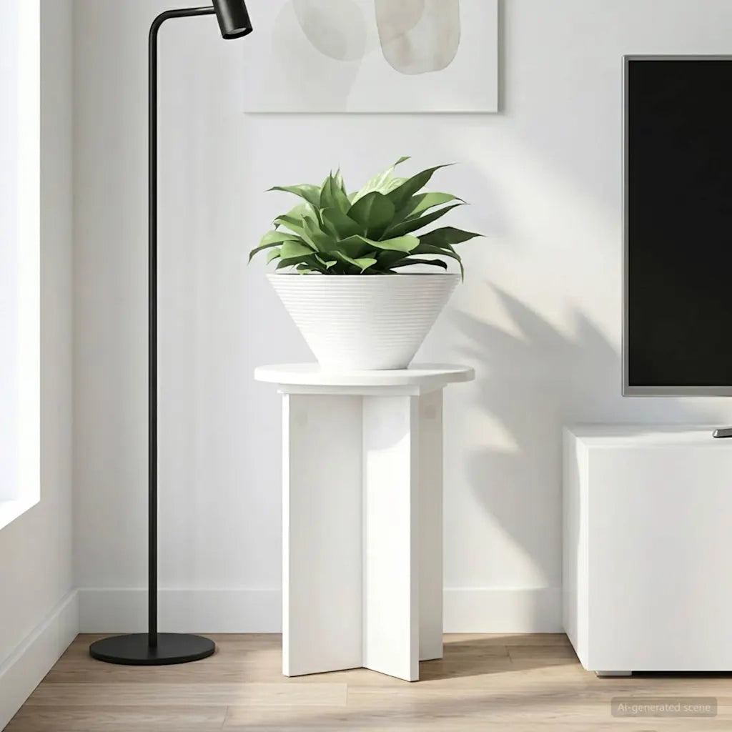 Supporto per piante 2 pcs Bianco Lucido Ø29,5 x 40 cm 899739