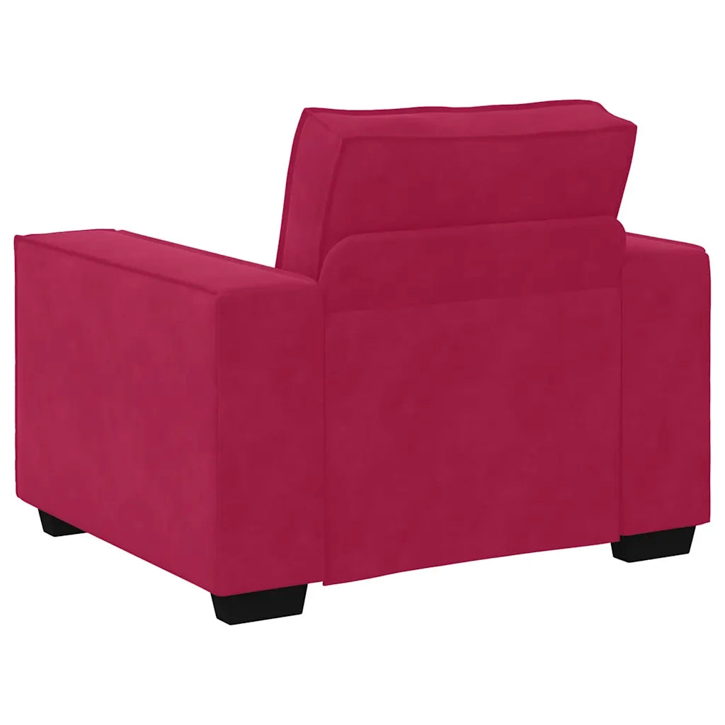 Divano Sedia-Poltrona-Sofa Relax Rosso Vino 60 cm Velluto 803968