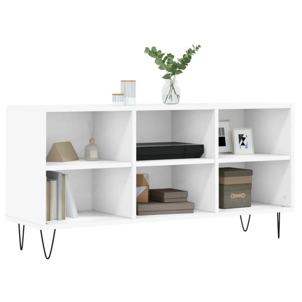 Mobile Porta TV Bianco 103,5x30x50 cm in Legno Multistrato 826988