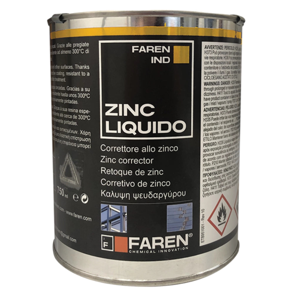 Faren zinc zincante a freddo puro 98% brillante resistente alte temperature 750ml