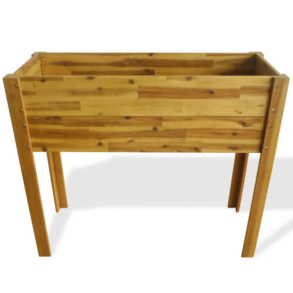 Letto Rialzato da Giardino-Fioriera da Giardino in Legno Massello di Acacia