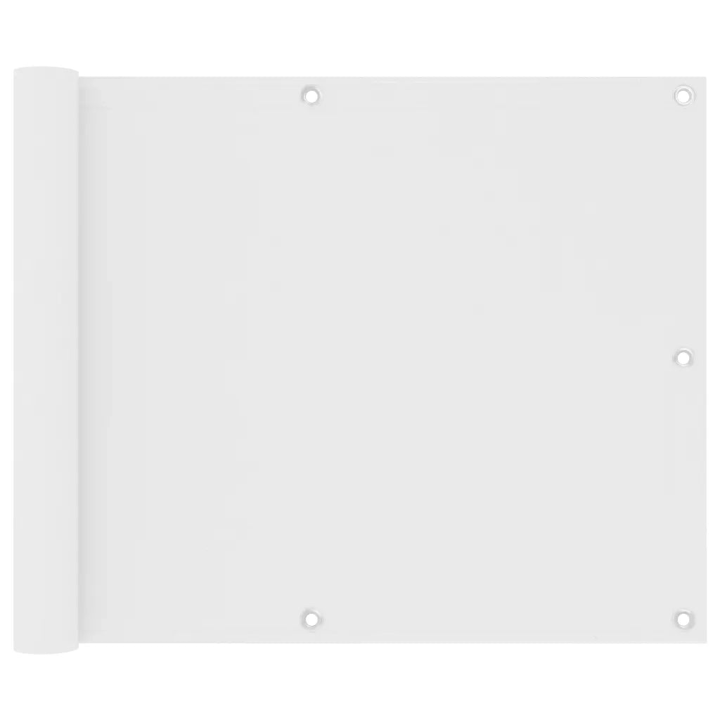 Paravento da Balcone Bianco 75x400 cm in Tessuto Oxford