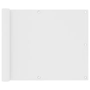 Paravento da Balcone Bianco 75x400 cm in Tessuto Oxford