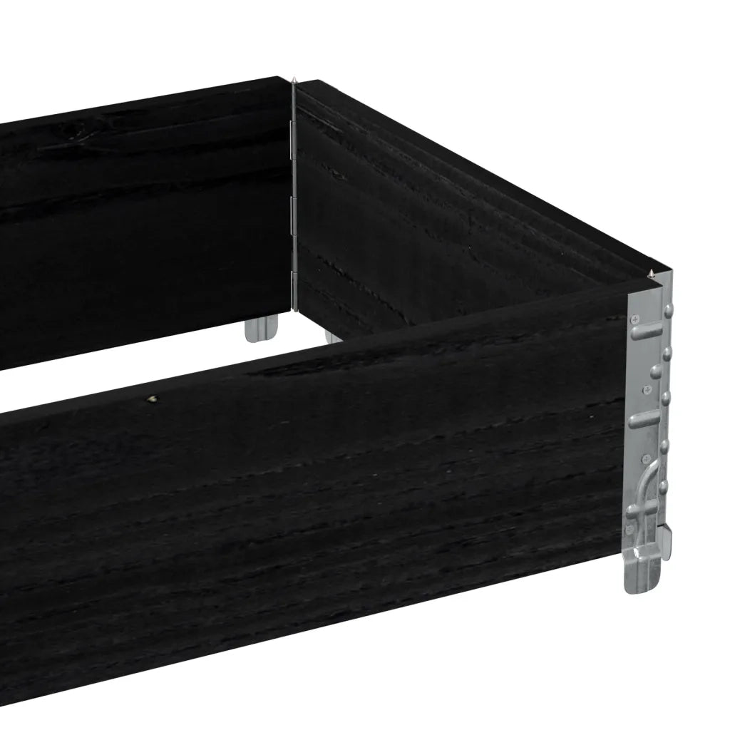vidaXL Paretale per Pallet Nero 100x50 cm in Legno Massello di Pino