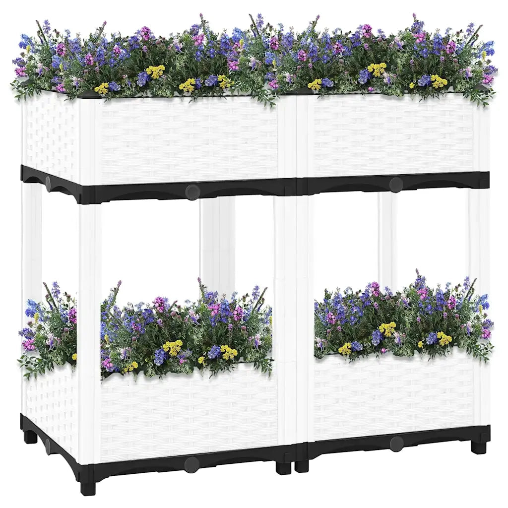 Fioriera | Cassetta per fiori | Vaso Rialzata 80x40x71 cm in Polipropilene