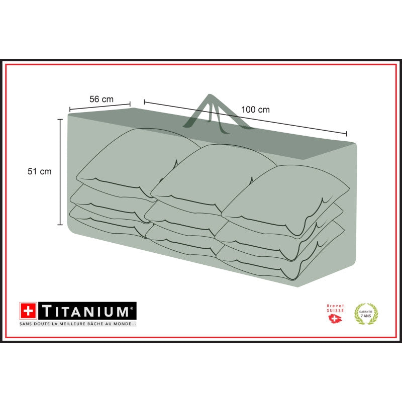 Copertura TITANIUMÂ® per cuscino 100 x 56 x 51 cm