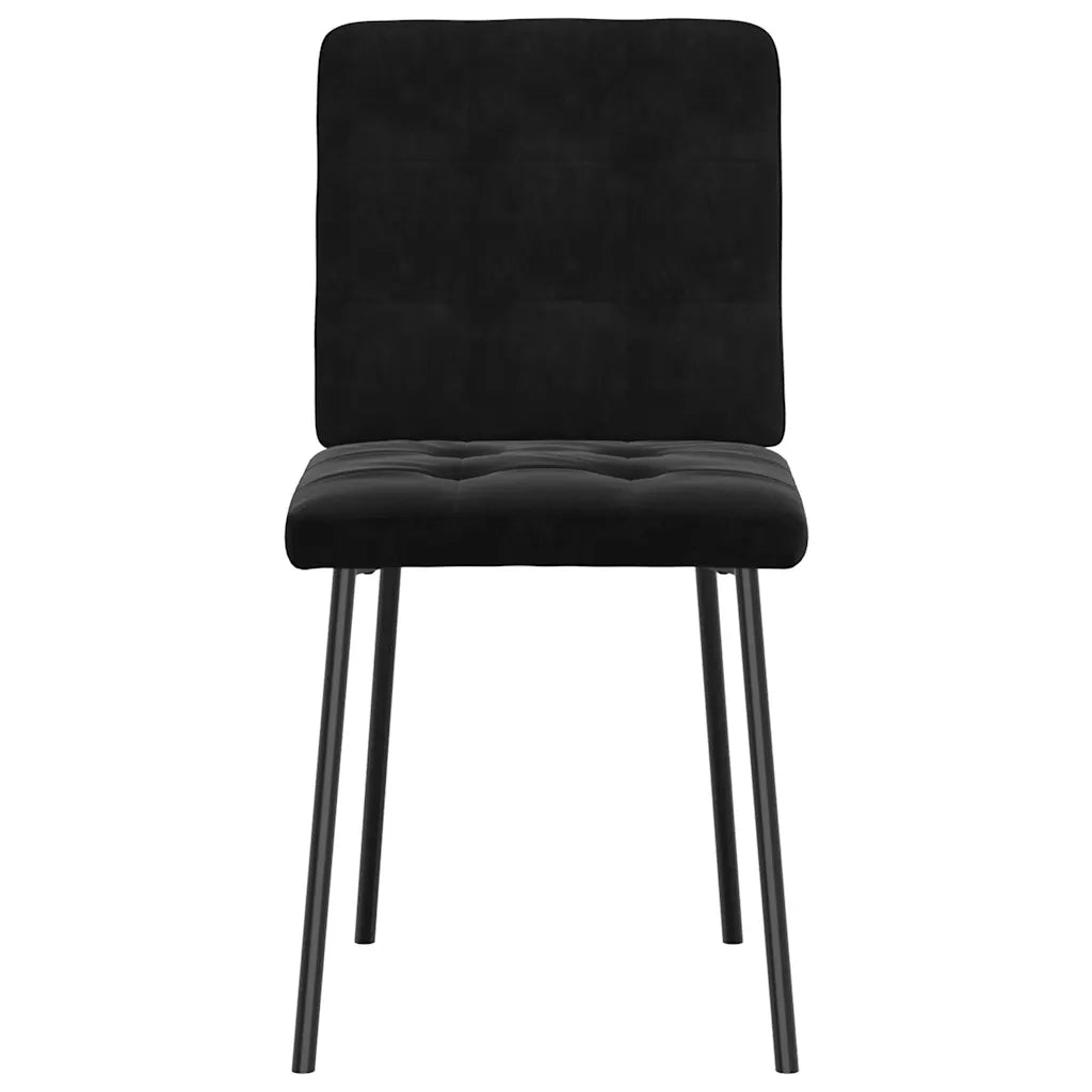 Sedie da Pranzo 4 pz Nere in Velluto 3315163