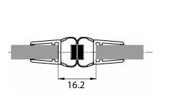 Set 2 Guarnizioni Magnetiche Dritte 220 cm per Vetro 6-8 mm