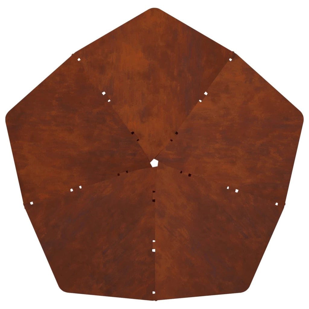 Focolare Ruggine 53 x 53 x 18,5 cm Acciaio Corten 8012605
